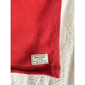 Abercrombie and Fitch red cropped hoodie sz M thumbnail 2