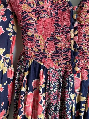 Free People A New Way Maxi Dress Navy Combo thumbnail 9