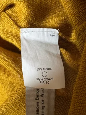 J. Crew Mustard Yellow Merino Wool Knit Sweater Round Neck Lightweight Medium thumbnail 8