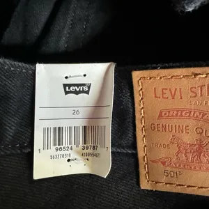 Levi’s 501 Black Distressed High Rise Raw Hem Denim Jean Shorts Size 26 New‎ thumbnail 3