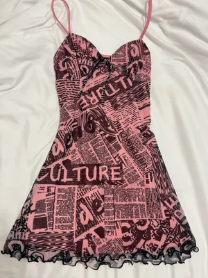 Urban Outfitters Mini Dress pink and black thumbnail 1