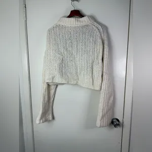 Free People White and Brown Cowl Neck Sweater thumbnail 3