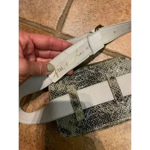 Free People Kelly Belt Croc bag in green thumbnail 5