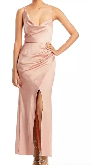 NWT Significant Other Aria Cowl Neck Maxi Dress in Nougat thumbnail 1