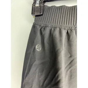 Lululemon Wide-Leg High Rise Crop Pants Size 6 Black Flowy Split Hem thumbnail 4