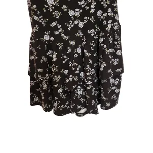 No Boundaries Black Floral Sleeveless Tiered Ruffle A-Line Mini Sundress Large thumbnail 4