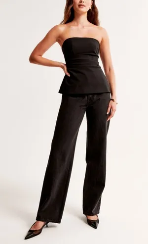 NWT Anthropologie Strapless Ruched Top Size M thumbnail 1