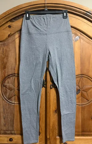 Grey high-waisted leggings #leggings thumbnail 1