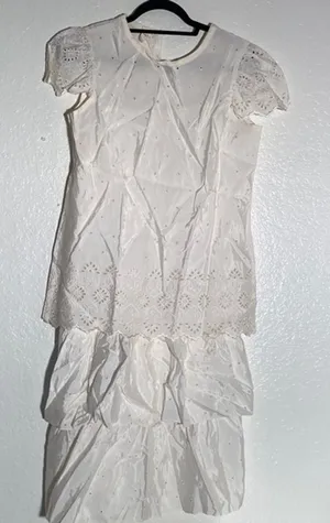 Vintage 80’s Bone White‎ Lace Dress Sise S/M thumbnail 1