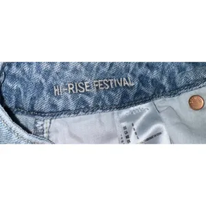 American Eagle Cut Off Jean Shorts High Rise Festival Size‎ 0 Distressed Grunge thumbnail 9