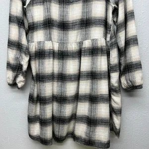 American Eagle Plaid Flannel Long Sleeve Shirt Dress Womens Large Y2K Grunge thumbnail 10