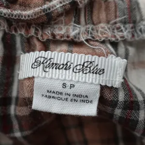 Kimchi Blue Brown Plaid Lace Ribbon Bow Puff Sleeve Cropped Milkmaid Top Size S thumbnail 5