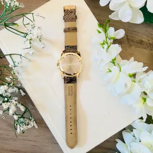 Gold & Snake Print Diamond Watch thumbnail 7