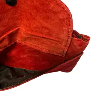 Vintage Red English‎ Suede Leather Change Purse nwt thumbnail 4