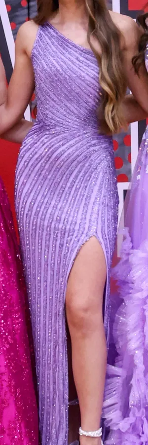 Sherri Hill Purple Prom Dress thumbnail 1