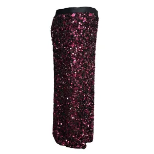 Rebecca Taylor‎ Midi Stretch Sequin Straight Skirt Size L Pink Purple Party thumbnail 3