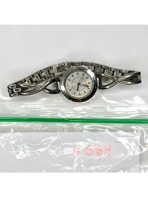 Silver Link Bracelet Womens Watch With Elegant Face & Novelty Band Design A384 thumbnail 6