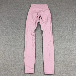 Lululemon Leggings Womens 0 Pink High Rise Ankle Yoga Pants Stretch LW5CT1S thumbnail 2