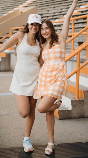 Hello Molly Orange Dress thumbnail 4