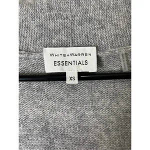 White + Warren Essentials 100% Cashmere Open Front Cardigan Heather Gray XS thumbnail 5