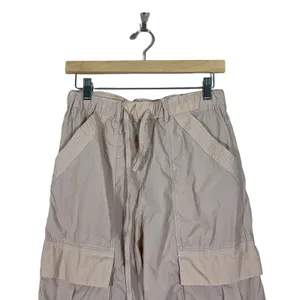 Ces Femme Cargo Solid Utility Pants Tan Gorpcore Crinkle Texture Size M Size M thumbnail 2