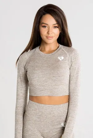 Women's Best seamless long sleeve crop top thumbnail 1