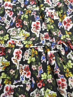 NWT Anthropologie Somerset Maxi in Black Bright Floral Cotton Dress XL thumbnail 9