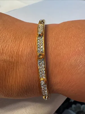 Michael Kors Gold Crystal Pavé Women's Bangle Bracelet thumbnail 4