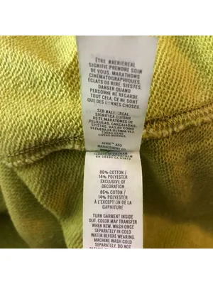 Aerie Green Oversized Crewneck Sweatshirt "Staying Kind Feeling Cool" Graphic M thumbnail 4