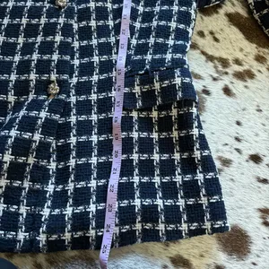 ZARA Tweed Preppy Knot Button Blazer Jacket‎ Size Large thumbnail 9