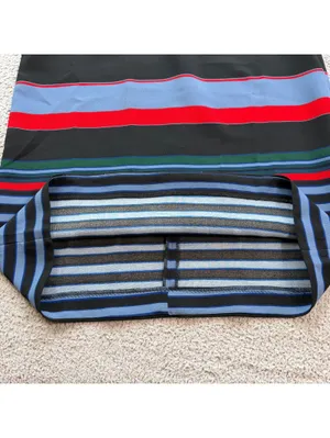 Zara Woman Multicolor Striped Shift Mini Dress Size Large Short Sleeve thumbnail 7