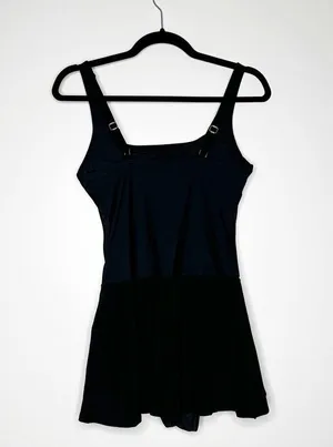 NEW Beyond Control Grommet Swim Tummy Control Dress Women's Black Size 8 thumbnail 3