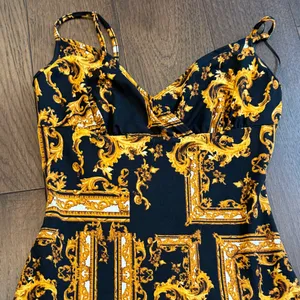 Bear Dance Black and Gold Mini Women's Dress Small C3-062 thumbnail 2