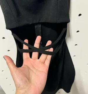 Black Cut Out Strappy Mini Dress Size L thumbnail 2