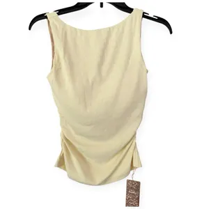 NWT OGL Elastic Open Back Bra Tank Top Plantive Size Small Butter Yellow thumbnail 4