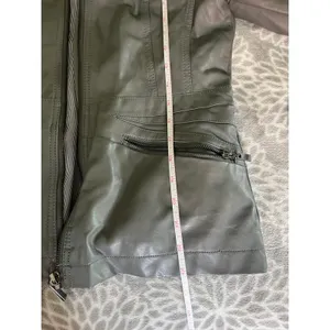 Joujou Gray Leather Jacket Womens XS Moto Zip Up Quilted Biker‎ Edgy Urban Chic thumbnail 8