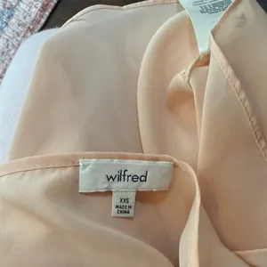Wilfred Peach Sheer Darted Cropped‎ Tank Top Oversized Size XXS thumbnail 4