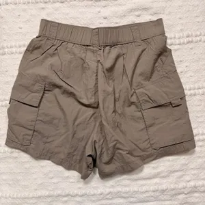 Social Tourist Women Ultra High Rise Cargo Shorts Taupe Brown Size S Nylon Hike thumbnail 2