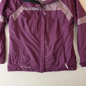 Columbia Interchange Jacket Womens Large Purple Hooded 3-in-1 Ski Hiking Shell thumbnail 6