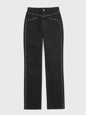 Abercrombie - 90s Straight Jeans - Black Stud, 29 Long (NWT) thumbnail 5