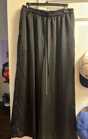 black satin pants thumbnail 1