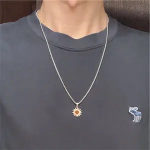 Sun Pendant Necklace for Men Women Streetwear Punk Hip Hop Unisex Necklace thumbnail 7