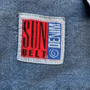 Vintage Studded Denim Western Shirt Medium Blue 90s Boho Festival‎ Cowgirl Top thumbnail 10