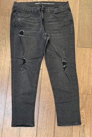 Old Navy Boyfriend Skinny Distressed Black Women's Jeans Size 10 C8-010 thumbnail 1