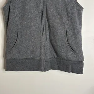 L.L. Bean Women’s Gray Full Zip Outdoor Faux Fur Lined High Neck Vest Gilet sz S thumbnail 5