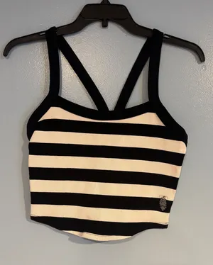 Free People All Clear Striped Black and White thumbnail 1