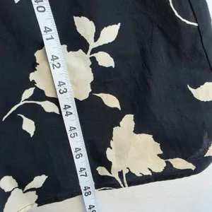 Soft Surroundings Black White Floral Smocked Cold Shoulder Midi Dress Size 2X thumbnail 7