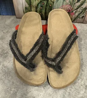 Maurices Black Sandals with Cork Footbed Women's Size 9/10 thumbnail 1
