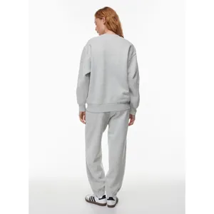 Aritzia Cozy Fleece Boyfriend Crew Sweatshirt in heather chrome, size XS thumbnail 3