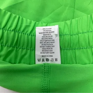 Zyia Bright Neon Green Velocity Lined Athletic Shorts thumbnail 7